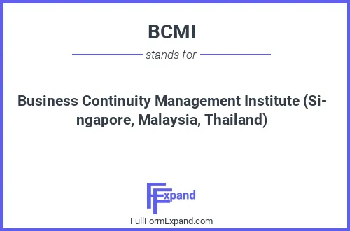 Full form of BCMI