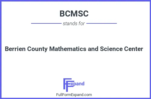Full form of BCMSC
