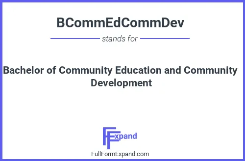 Full form of BCommEdCommDev