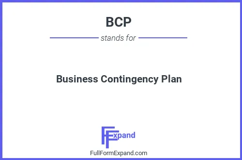 Full form of BCP