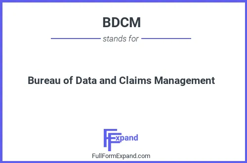 Full form of BDCM
