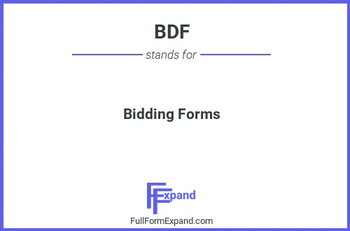 Full form of BDF