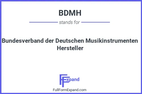 Full form of BDMH