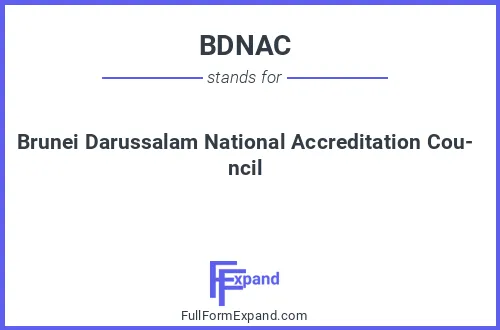 Full form of BDNAC