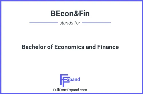 Full form of BEcon&Fin