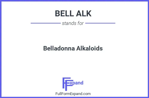 Full form of BELL ALK