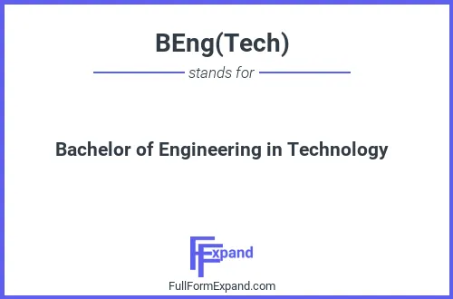 Full form of BEng(Tech)