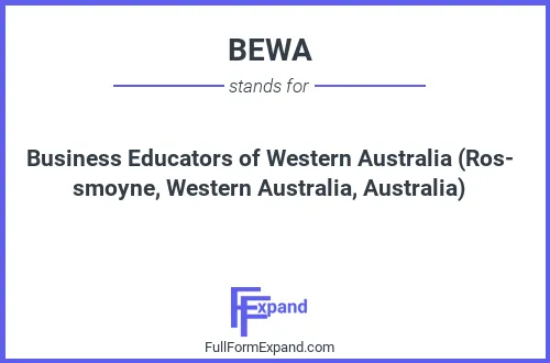 Full form of BEWA