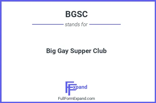 Full form of BGSC