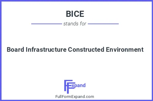 Full form of BICE