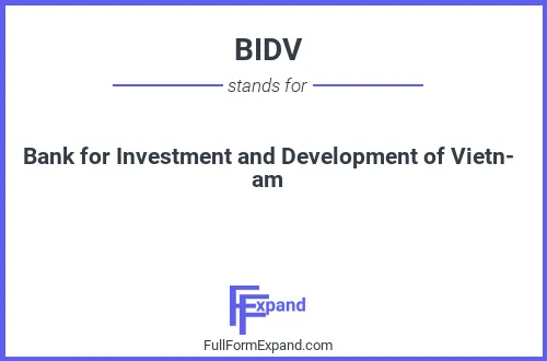 Full form of BIDV
