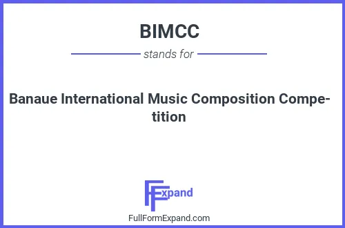 Full form of BIMCC