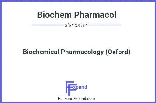 Full form of Biochem Pharmacol