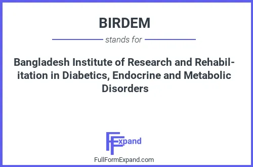 Full form of BIRDEM