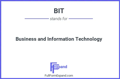 Full form of BIT