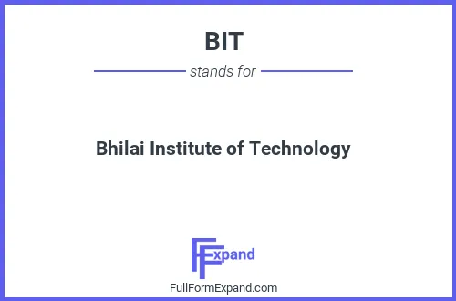 Full form of BIT