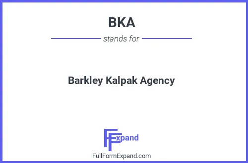 Full form of BKA