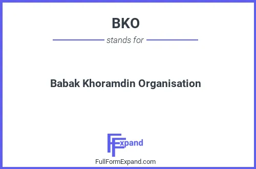 Full form of BKO