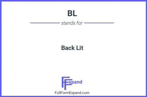 Full form of BL