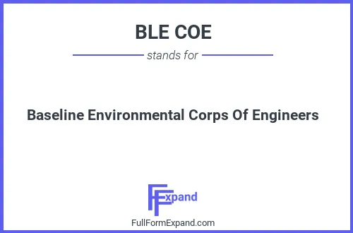 Full form of BLE COE