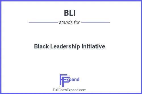 Full form of BLI