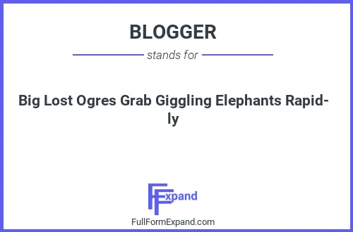 Full form of BLOGGER