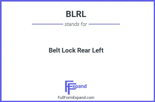 Full form of BLRL