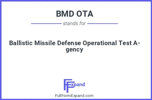 Full form of BMD OTA