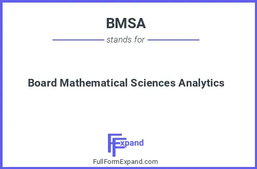 Full form of BMSA