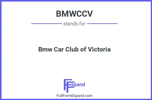 Full form of BMWCCV