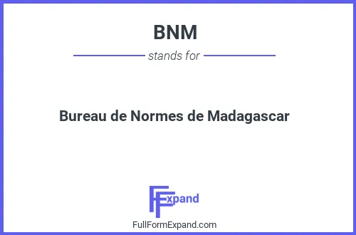 Full form of BNM