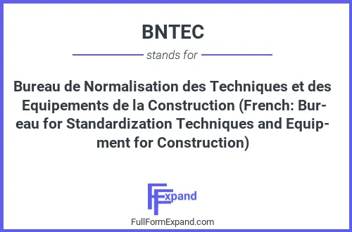 Full form of BNTEC