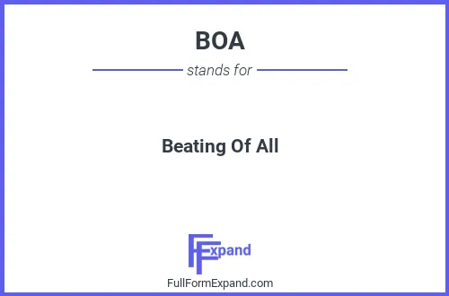 Full form of BOA