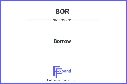 Full form of BOR