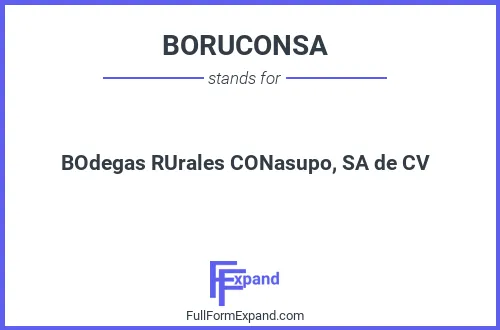 Full form of BORUCONSA