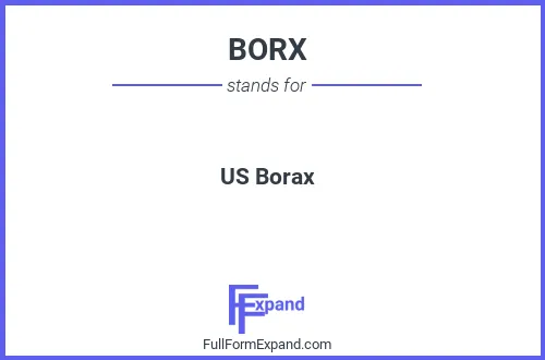 Full form of BORX
