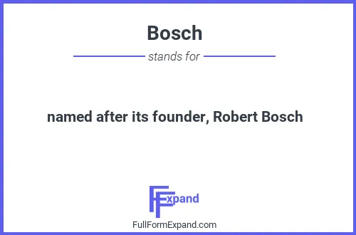 Full form of Bosch