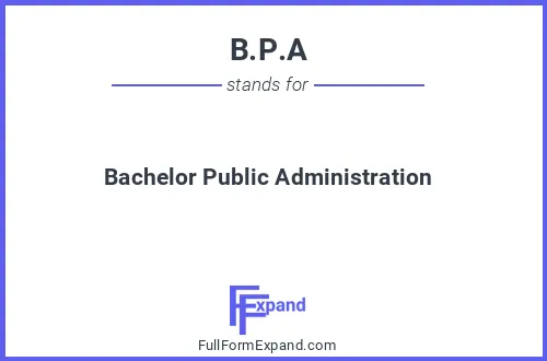 Full form of B.P.A