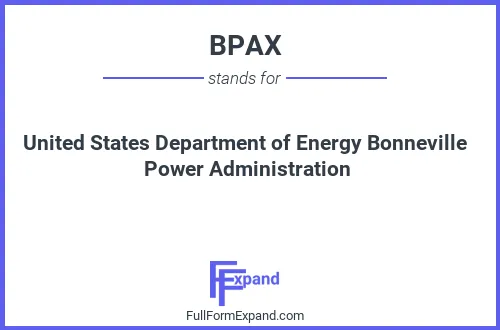Full form of BPAX