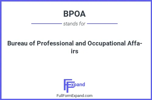 Full form of BPOA