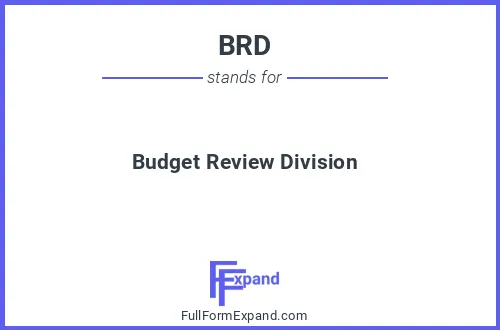 Full form of BRD