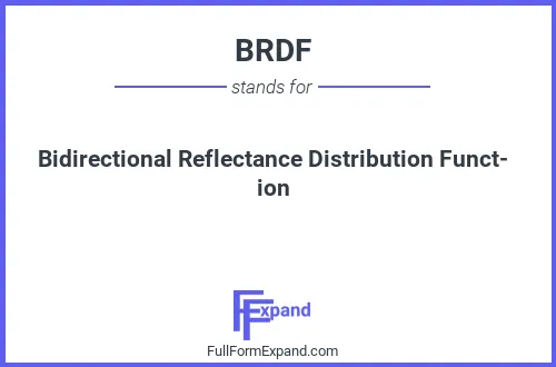 Full form of BRDF