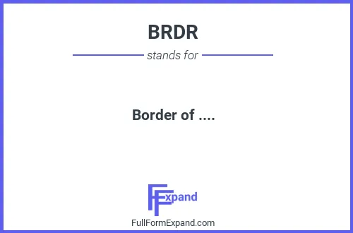 Full form of BRDR