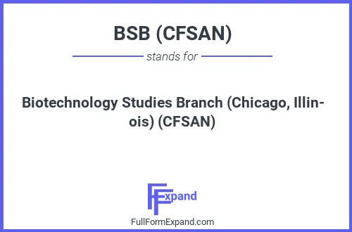 Full form of BSB (CFSAN)