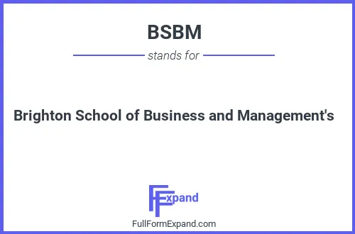 Full form of BSBM