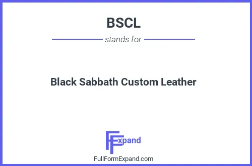 Full form of BSCL
