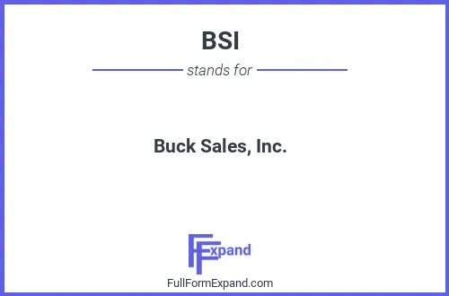 Full form of BSI
