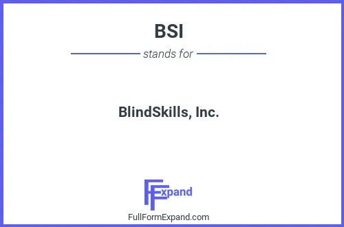 Full form of BSI