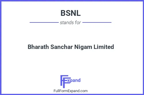 Full form of BSNL