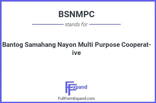 Full form of BSNMPC
